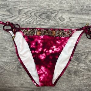 NWOT Red Carter side tie bikini bottoms